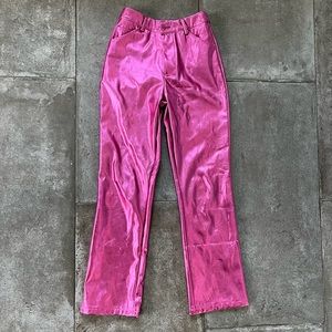 Pink Metallic Pants